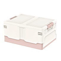 Ящик пластиковый складной белый, дно розовое, 480х360х240 мм в Каменск-Шахтинском