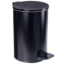 Ведро для мусора с педалью, усиленное, Титан, 10 л, черное, оцинкованная сталь в Каменск-Шахтинском