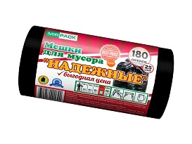 Мешки для мусора 180 л, ароматизированные, черные, в рулоне 25 шт., ПВД, 35 мкм, 1100х930 мм, НАДЕЖНЫЕ, 1802550 в Каменск-Шахтинском