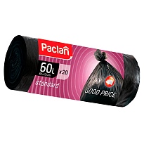 Мешки для мусора 60 л, черные, в рулоне 20 шт., ПНД, 7,4 мкм, 720х600 мм, PACLAN, 600820 в Каменск-Шахтинском Мешки для мусора 60 л, черные, в рулоне 20 шт., ПНД, 7,4 мкм, 720х600 мм, PACLAN, 600820 в Каменск-Шахтинском