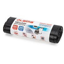 Мешки для мусора 60 л, черные, в рулоне 20 шт., ПНД, 10 мкм, 700х600 мм, LAIMA, 601381 в Каменск-Шахтинском