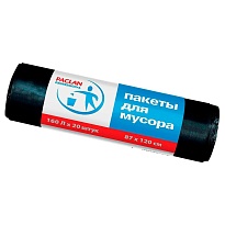 Мешки для мусора 160 л, черные, в рулоне 20 шт., ПВД, 30 мкм, 1200х870 мм, PACLAN Professional, 604082 в Каменск-Шахтинском Мешки для мусора 160 л, черные, в рулоне 20 шт., ПВД, 30 мкм, 1200х870 мм, PACLAN Professional, 604082 в Каменск-Шахтинском
