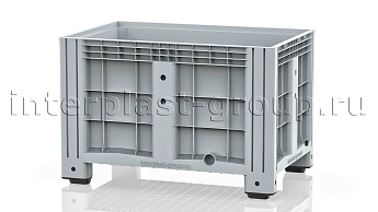 Контейнер iBox сплошной на ножках с пробкой 1 дюйм серый в Каменск-Шахтинском