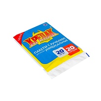 Мешки для мусора 20 л, с ручками, черные, в пачке 20 шт., ПНД, 10 мкм, 550х440 мм, Крепак, 4607075710085 в Каменск-Шахтинском