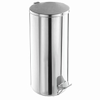 Урна для мусора с педалью, усиленное, Титан, 50 л, кольцо под мешок, нержавеющая сталь, хром в Каменск-Шахтинском