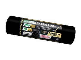 Мешки для мусора 180 л, черные, в рулоне 10 шт., ПВД, 60 мкм, 1100х930 мм, EXTRA LUX+, 1801098 в Каменск-Шахтинском