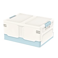 Ящик пластиковый складной белый, дно голубое, 480х360х240 мм в Каменск-Шахтинском
