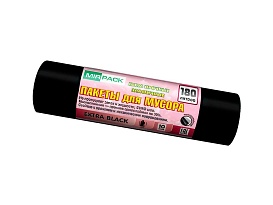 Мешки для мусора 180 л, ароматизированные, черные, в рулоне 10 шт., ПВД, 50 мкм, 1100х930 мм, EXTRA black, 18008301 в Каменск-Шахтинском Мешки для мусора 180 л, ароматизированные, черные, в рулоне 10 шт., ПВД, 50 мкм, 1100х930 мм, EXTRA black, 18008301 в Каменск-Шахтинском