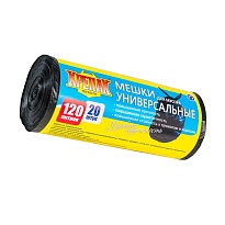 Мешки для мусора 120 л, черные, в рулоне 20 шт., ПНД, 15 мкм, 1100х700 мм, Крепак, 4607075710207 в Каменск-Шахтинском Мешки для мусора 120 л, черные, в рулоне 20 шт., ПНД, 15 мкм, 1100х700 мм, Крепак, 4607075710207 в Каменск-Шахтинском