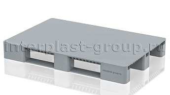 Поддон пластиковый сплошной (усилен 1 трубой) без бортиков серый в Каменск-Шахтинском