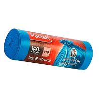 Мешки для мусора 160 л, синие, в рулоне 10 шт., ПВД, 21 мкм, 1200х870 мм, PACLAN Big&Strong, 604075 в Каменск-Шахтинском
