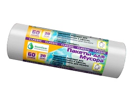 Мешки для мусора 60 л, белые, в рулоне 20 шт., ПНД, 7 мкм, 700х600 мм, MIRPACK Classik, 602052 в Каменск-Шахтинском Мешки для мусора 60 л, белые, в рулоне 20 шт., ПНД, 7 мкм, 700х600 мм, MIRPACK Classik, 602052 в Каменск-Шахтинском