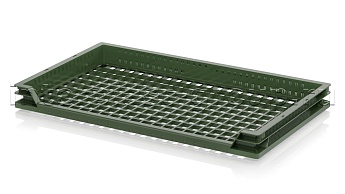 Ящик (лоток) для хлеба, овощей и фруктов трехбортный зеленый в Каменск-Шахтинском