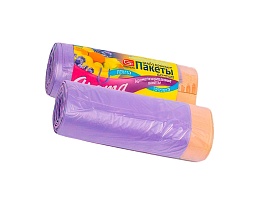 Мешки для мусора 35 л, ароматизированные, Лаванда, сиреневые, в рулоне 10 шт., ПНД, 12 мкм, 560х530 мм, GRIFON Aroma, 101-080 La в Каменск-Шахтинском