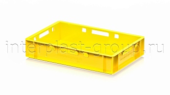 Ящик для мяса и колбасных изделий Е-1 желтый в Каменск-Шахтинском Ящик для мяса и колбасных изделий Е-1 желтый в Каменск-Шахтинском