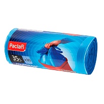 Мешки для мусора 35 л, с ушками, синие, в рулоне 30 шт., ПНД, 10,5 мкм, 640х500 мм, PACLAN Multitop, 600819 в Каменск-Шахтинском