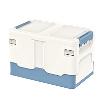 Ящик пластиковый складной белый, дно синее, 370х240х240 мм в Каменск-Шахтинском