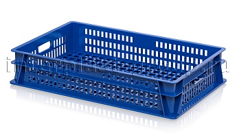Ящик (лоток) для хлеба, овощей и фруктов перфорированный синий в Каменск-Шахтинском