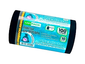 Мешки для мусора 100 л, черные, в рулоне 10 шт., ПВД, 70 мкм, 1000х600 мм, PREMIUM+, 1001076 в Каменск-Шахтинском