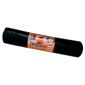 Мешки для мусора 480 л, черные, в рулоне 5 шт., ПВД, 65 мкм, 1700х1300 мм, Концепция Быта Профи, 603735