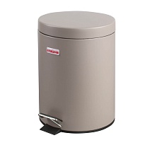 Ведро-контейнер для мусора (урна) с педалью LAIMA Classic, 5 л, серое, матовое, металл, со съемным внутренним ведром в Каменск-Шахтинском