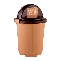 Мусорный бак с крышкой - клавишей на колесах 105 л бежевый 105 бежевый в Каменск-Шахтинском Мусорный бак с крышкой - клавишей на колесах 105 л бежевый 105 бежевый в Каменск-Шахтинском