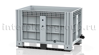 Контейнер iBox сплошной на полозьях с краном серый в Каменск-Шахтинском Контейнер iBox сплошной на полозьях с краном серый в Каменск-Шахтинском