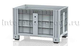 Контейнер iBox сплошной на ножках серый в Каменск-Шахтинском